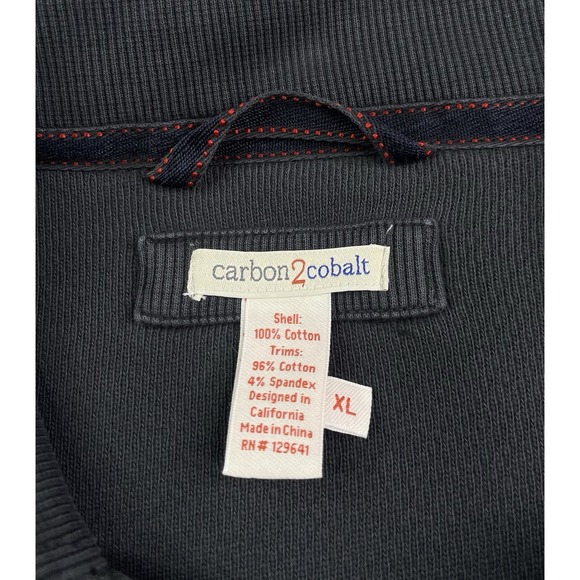 Carbon 2 Cobalt Cardigan Jacket  Mens XL Gray Cotton Blend Button Front - Picture 4 of 7